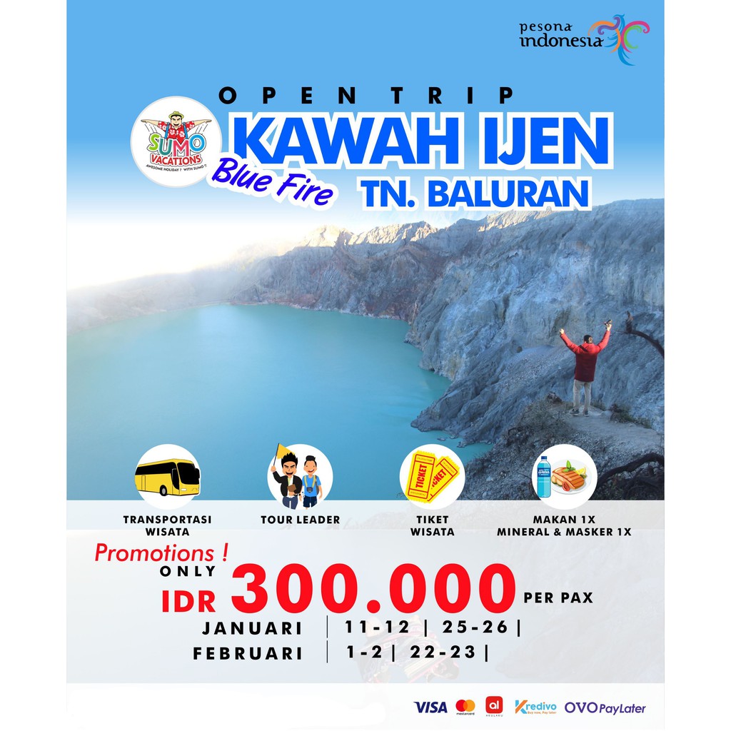 OPEN TRIP - Kawah Ijen & TN. Baluran Start Surabaya & Gresik