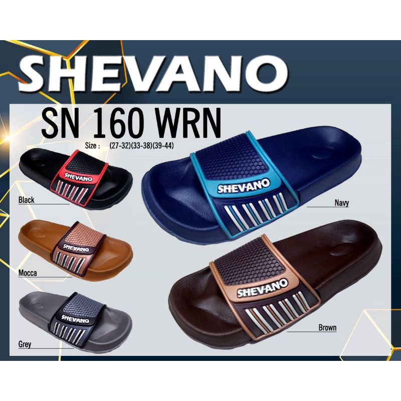 SANDAL ANAK SLOP MOTIF GARIS SAMPING SHEVANO 160