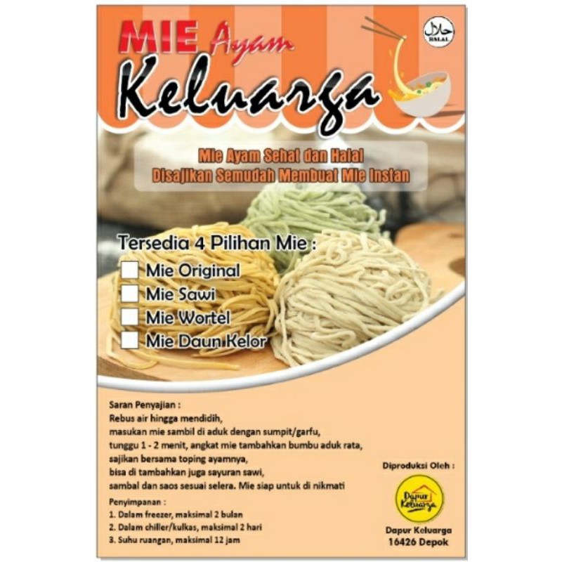 

Mie ayam frozen isi 3 porsi