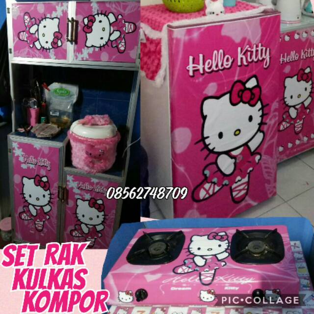 Set Promo Stiker Kulkas, Rak Piring, dan Kompor