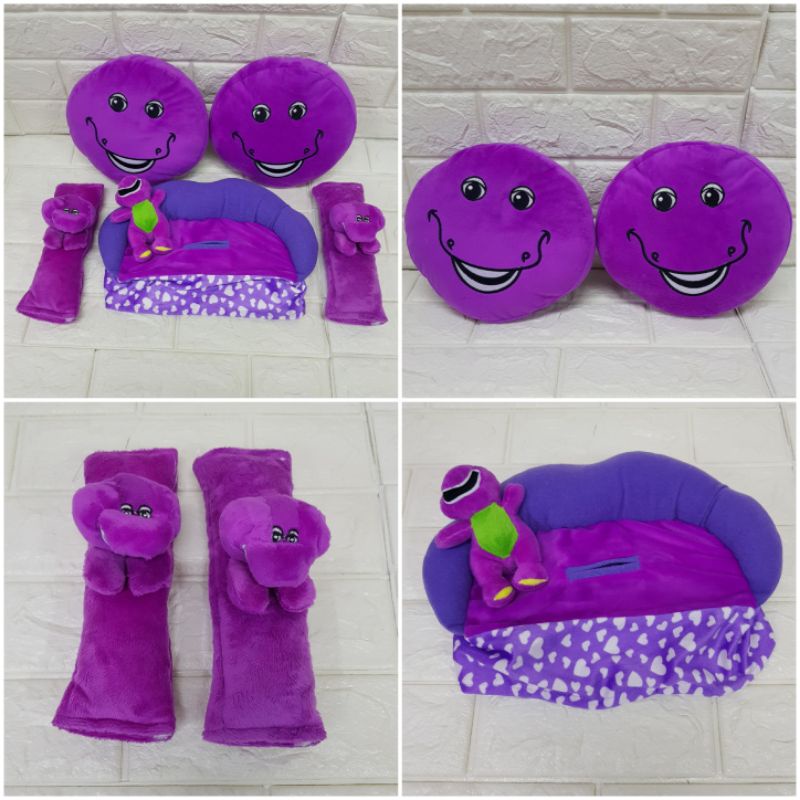 Bantal Mobil 3in1 Kepala Boneka Barney