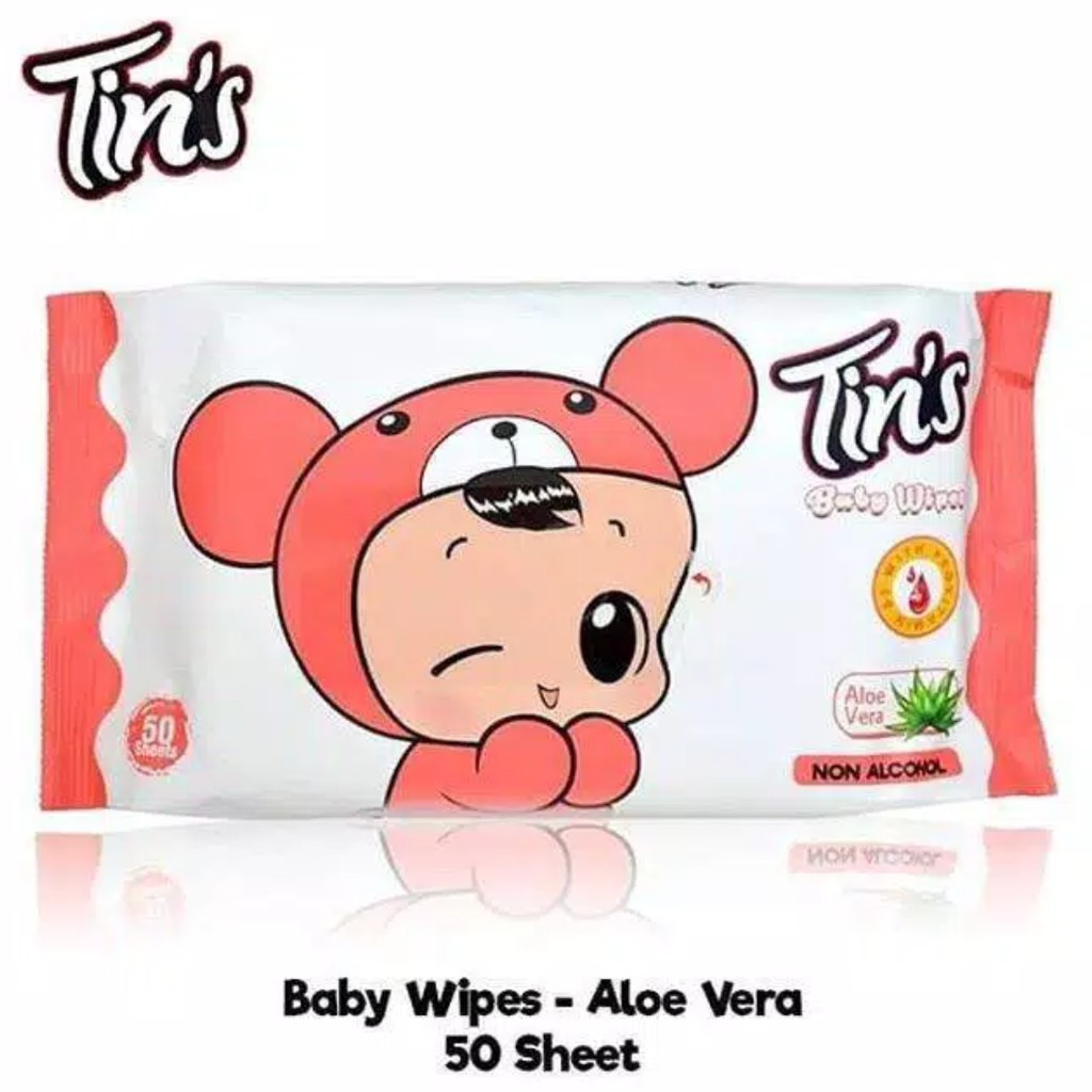 TISU BASAH TINS BABY WIPES 50SHEET