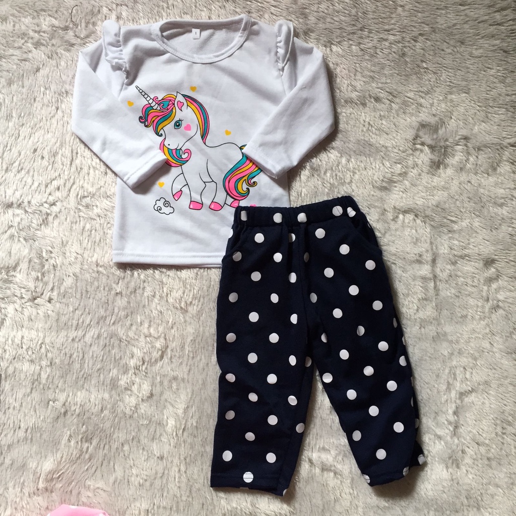 VISION ONLINE [GRATIS ONGKIR COD] SETELAN UNICORN ONDE ANAK PEREMPUAN 1 2 TAHUN MURAH/ BAJU BAYI ANAK CEWEK PEREMPUAN 1 2 TAHUN KAOS ATASAN DAN CELANA PANJANG BAHAN ANAK PEREMPUAN 12 BULAN 1 2 TAHUN MURAH KEKINIAN TERBARU LUCU IMPORT 2021 MODERN ORI PESTA