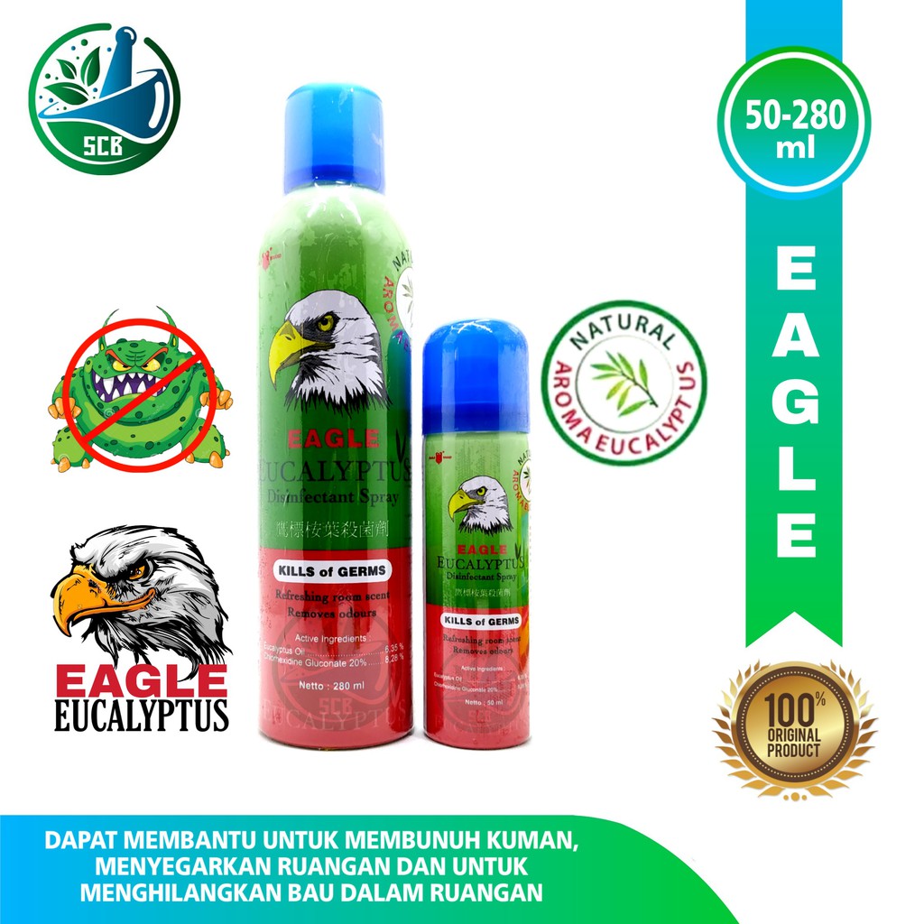 Eagle Eucalyptus Spray / Cap Lang Eagle Eucalyptus - Pembasmi Virus & Bakteri