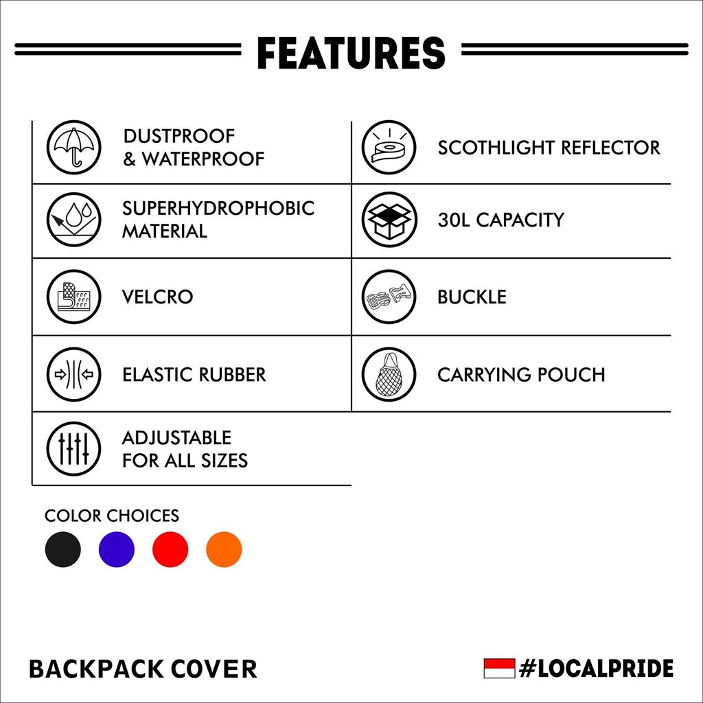 Rain Cover Bag | Coverbag FUNCOVER