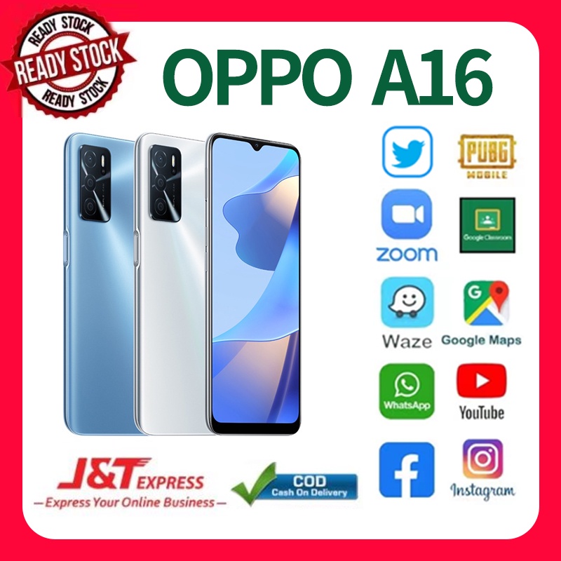 hp OPPO A16 RAM 4GB/64GB &amp;6/128GB Baru 4G LET 6.52 inches Dual SIM 13MP Triple Camera  5000mAh Smartphone Android Murah garansi Toko