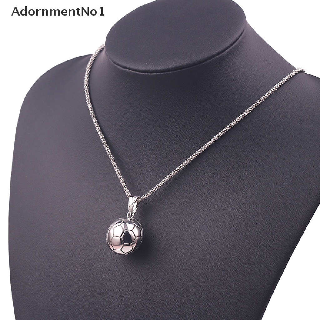 (AdornmentNo1) Kalung Rantai Alloy Pendan Bola Sepak Gaya Hip Hop Untuk Pria