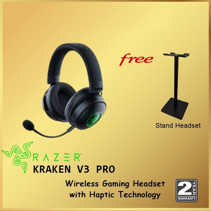 Razer Kraken V3 Pro - Wireless Gaming Headset with Haptic Technology