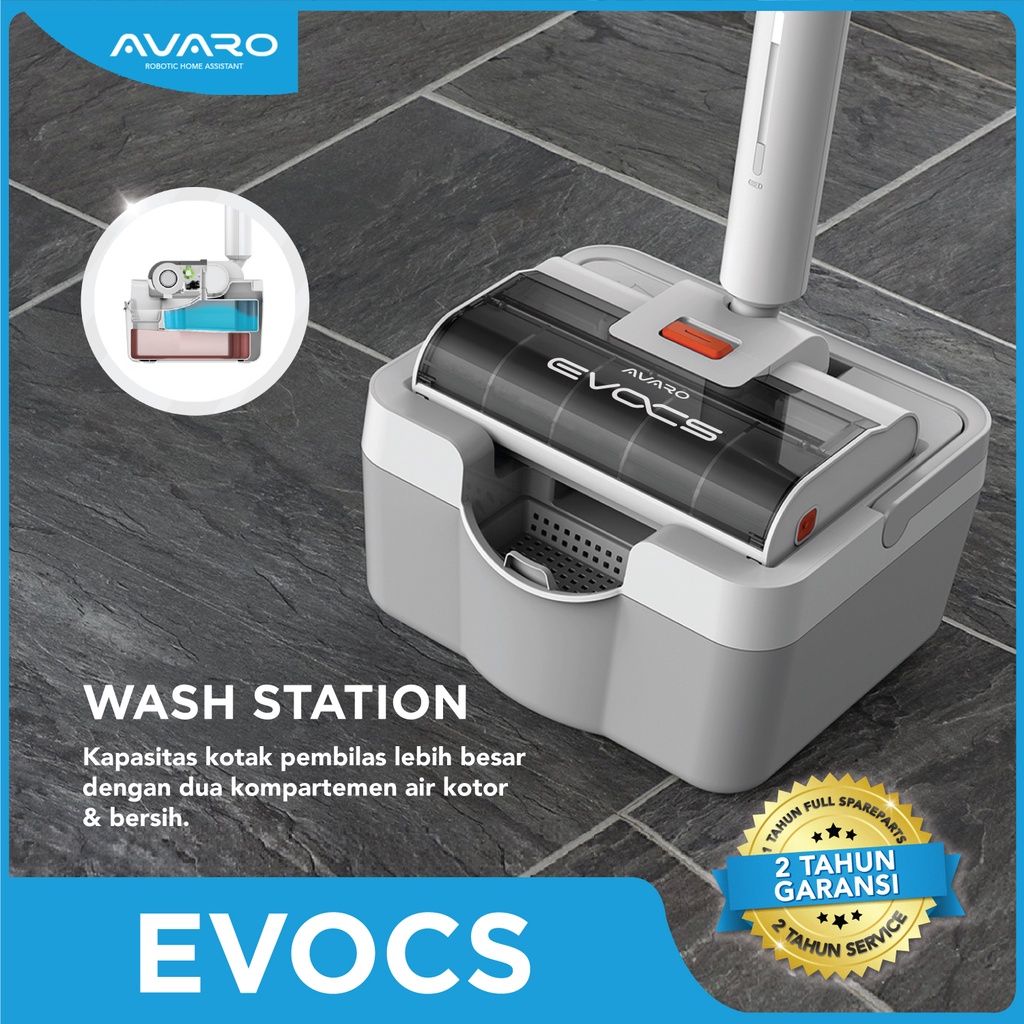 Pembersih Debu Avaro Evocs Vacuum Cleaner - Evocs Alat Pel Canggih - wet and dry floor cleaning mop