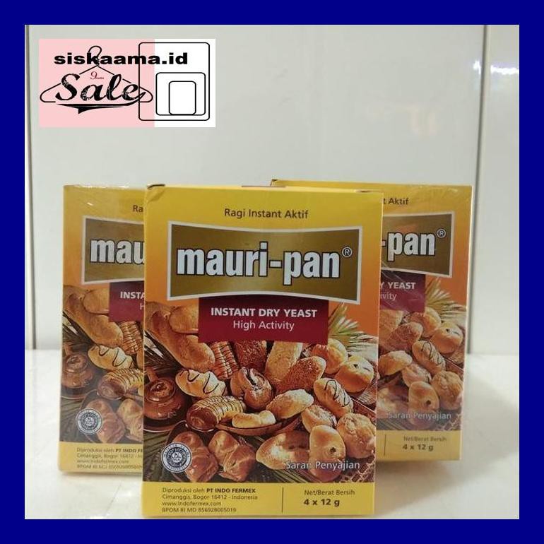 

A40D0Yh Mauri Pan Instant Ragi Dry Yeast 4 X 12 Gram D50Tr40V