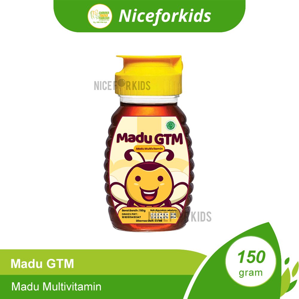 Madu GTM Penambah Nafsu Makan 150 gr / 320 gr Madu Murni untuk Anak 1 tahun Suplemen Multivitamin Penambah Berat Badan Anak