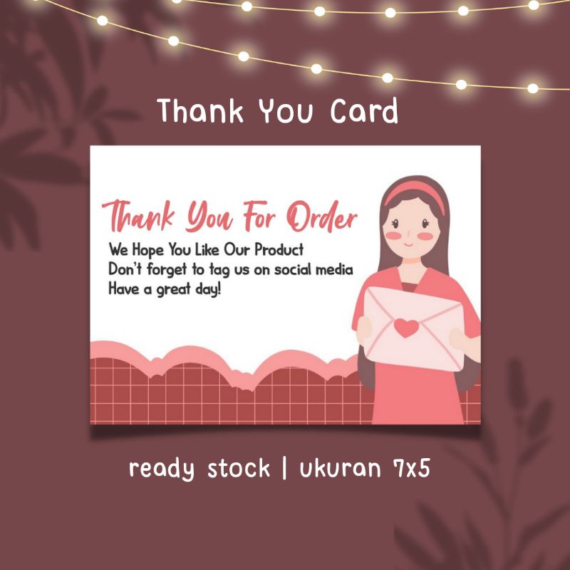 

Thank You Card Ukuran 7x5