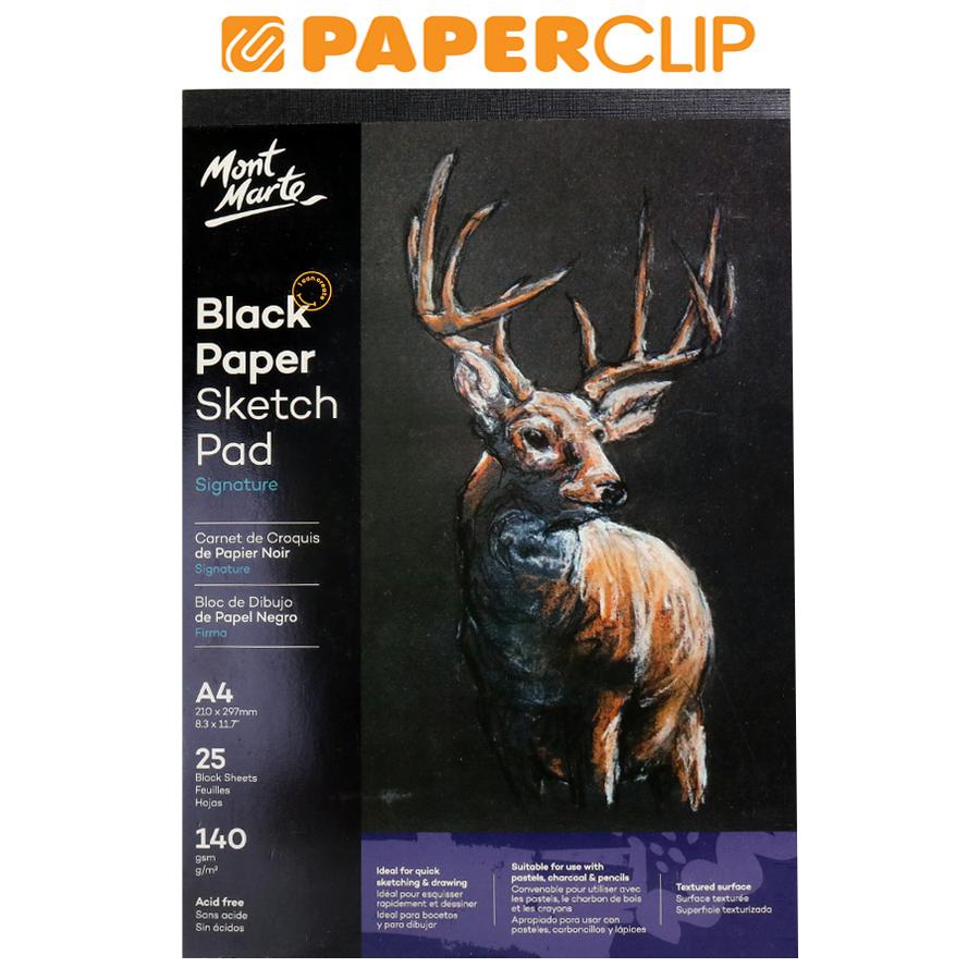 

SKETCH PAD BLACK PAPER MONT MARTE A4 MSB0060 25S