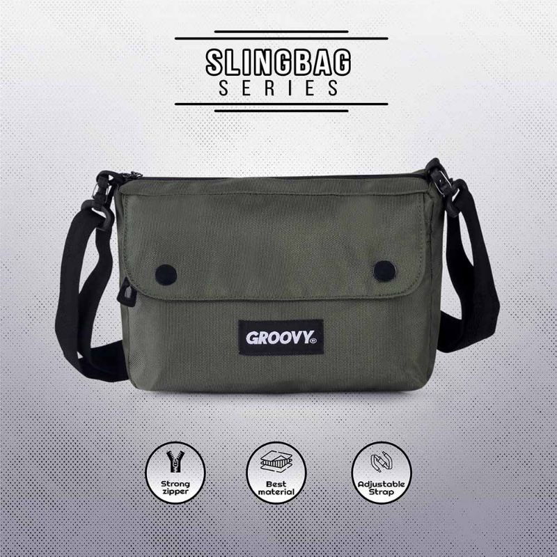 Tas Sling Bag Pria Wanita Model Terbaru Keren Stylish | Tas Selempang Slingbag | Tourer Shoulder Bag Tas Samping Model Perahu Tahan Air Murah Buff Orion