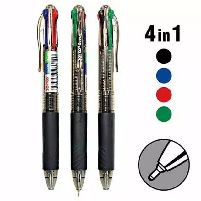 

Pulpen Joyko Quaco 4 in 1 BP-213 [1Pcs] / Pulpen Joyko 4 Warna