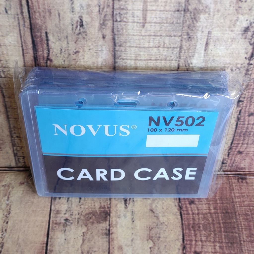 5Pcs Card Case Novus 502 100x120mm - Glue Card - Name Tag Tebal Plastik Tempat ID Card - Top Loader