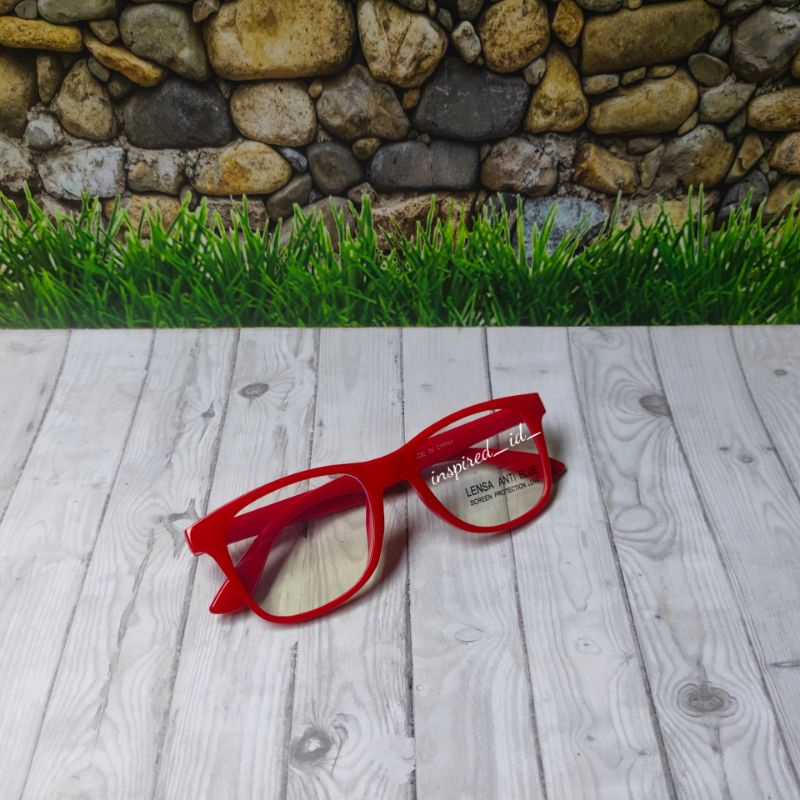 Kacamata Anak Anti Radiasi Kotak-Merah