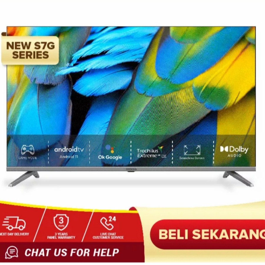 COOCAA LED TV 43INCH - ANDROID 11 -DIGITAL TV 5GHZ WIFI (COOCAA 43S7G)