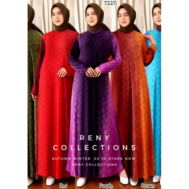 Baju Tunik/Baju Syari/Baju Gamis Jersey Gamis Jumbo 4L -7227