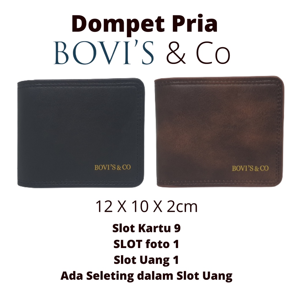 Dompet Pria Dewasa Bovis Original Bahan Kulit Sintetis Harga Murah Model Keren dan Terbaru serta Kualitas Distro