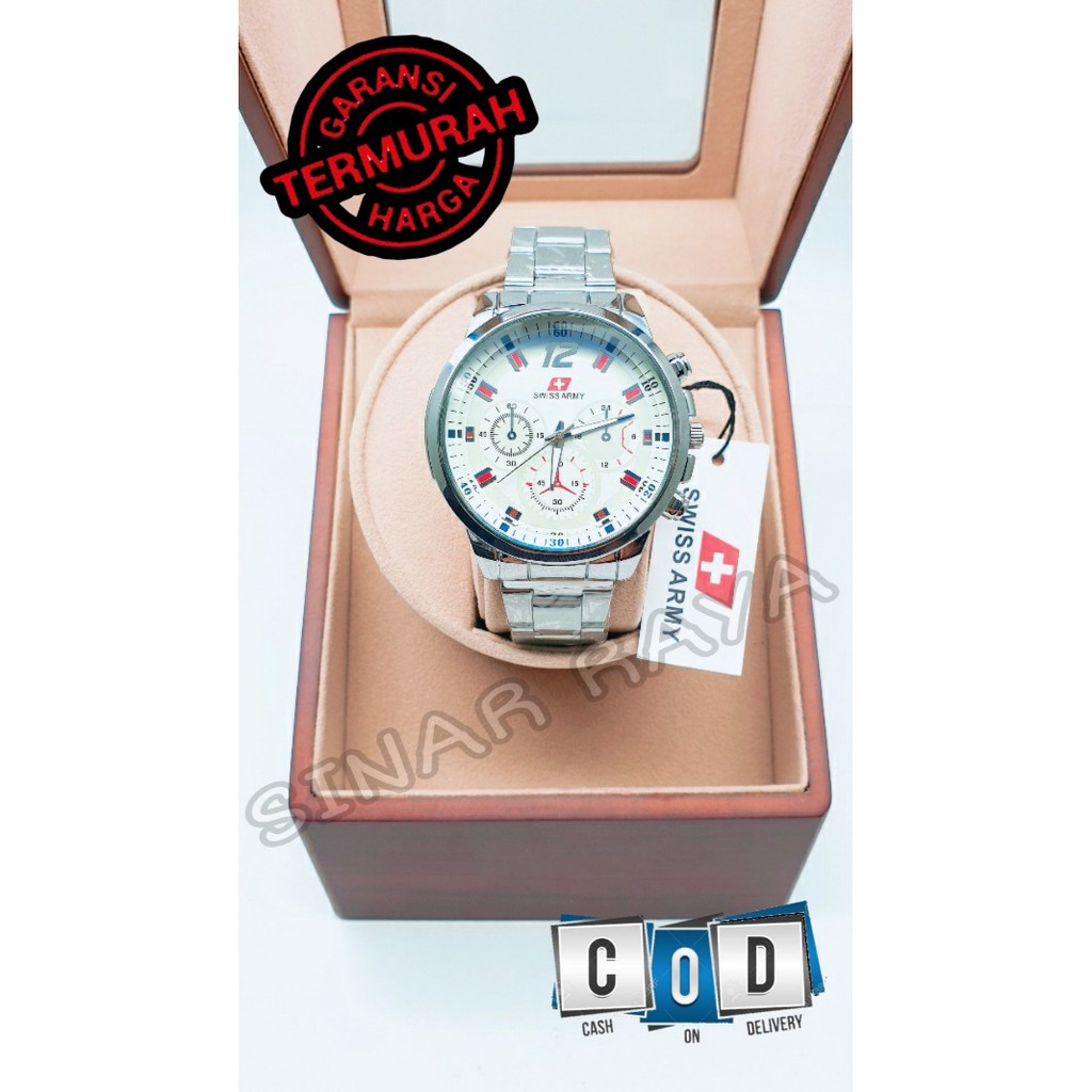 JAM TANGAN CASUAL CHRONO VARIASI RANTAI STAINLEES BEST SELLER 2021