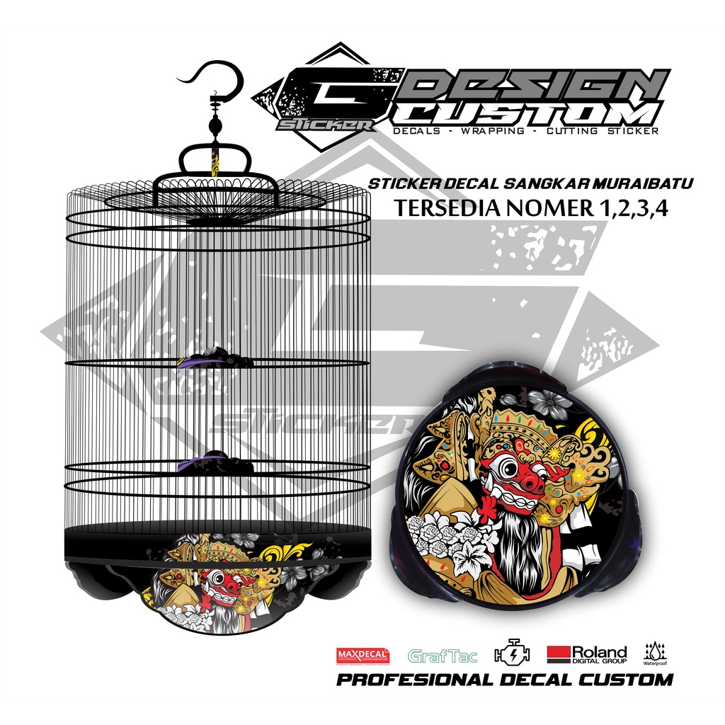 STICKER DECAL TEBOK EBOD SANGKAR MURAIBATU NO.1,2,3,4 BARONG
