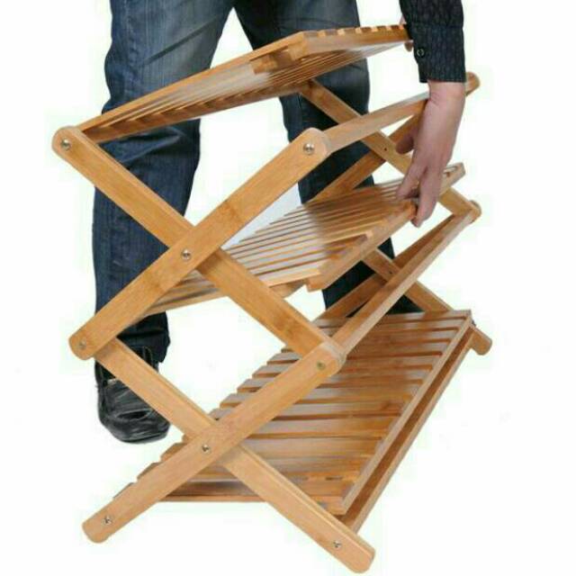 Rak Susun Kayu Lipat Rak Sepatu Rak Tanaman Display Rak Rak Susun Kayu Lipat Rak Sepatu Rak Tanaman Display Rak