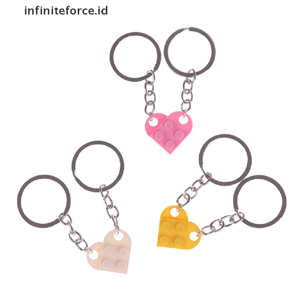 (Infiniteforce.Id) 2pcs Gantungan Kunci Bentuk Hati Untuk Hadiah Ulang Tahun