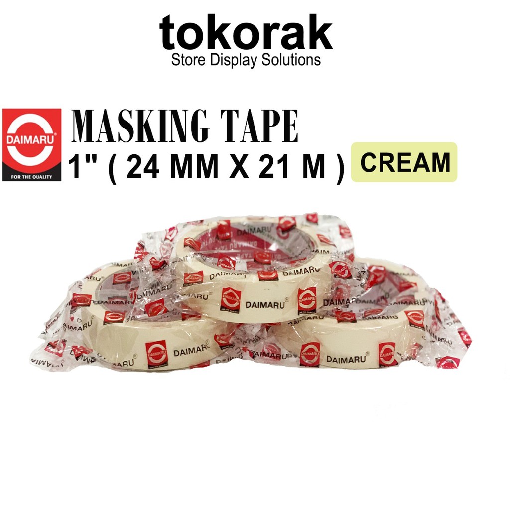 LAKBAN KERTAS DAIMARU 1 INCH 24MM X 21MM - MASKING TAPE - OPP TAPE