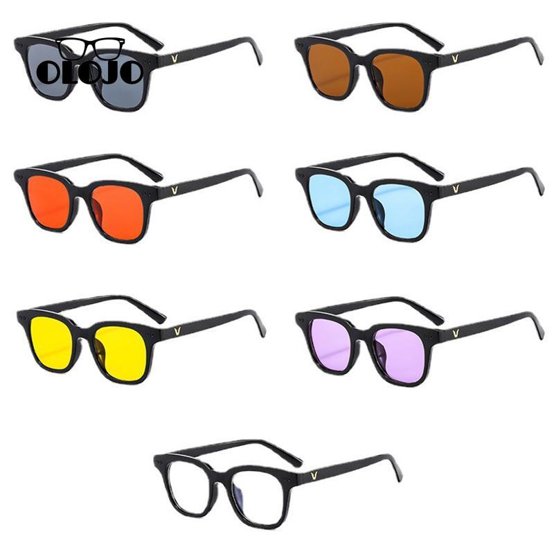 【COD】Korean Fashion Gaya Candy Color Square Kacamata Anti UV400 Anti Radiasi Sunglasses