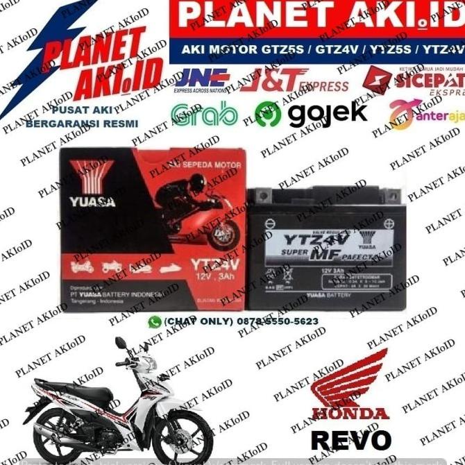 Aki Motor Honda Absolute Revo Fit YTZ4V YUASA Accu Kering MF planeta76 Ayo Order
