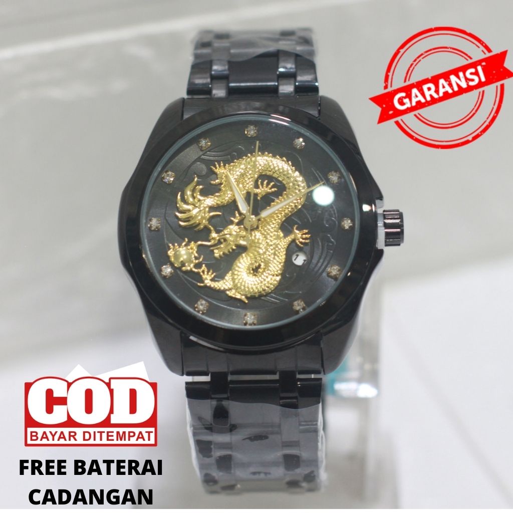 Jam Tangan Pria Naga Dragon Rantai Jackie