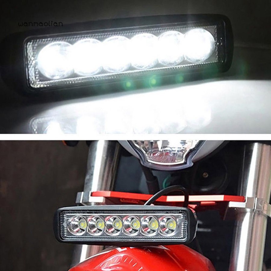 Lampu Tembak Sorot LED 6 Titik Mata CWL Bar Cree 18W Motor Mobil