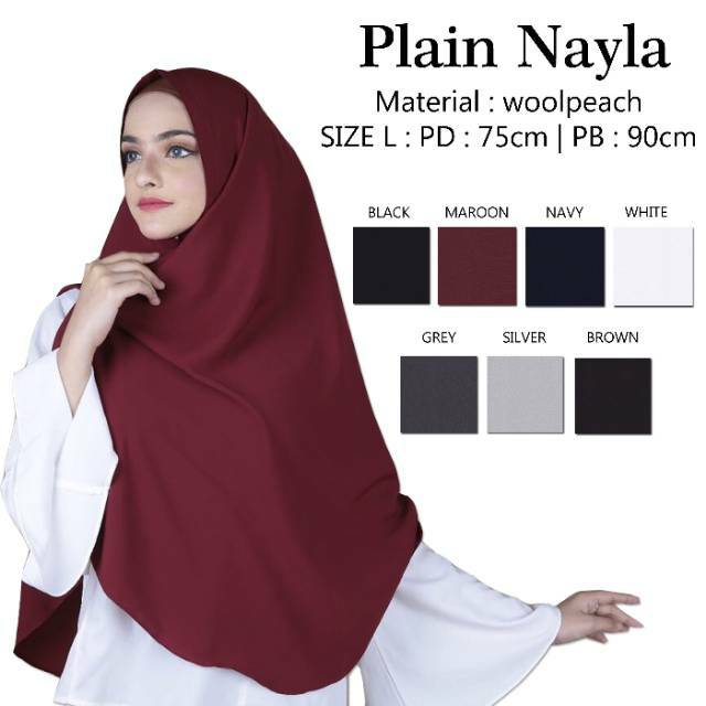 Plain Nayla Hijab Instan