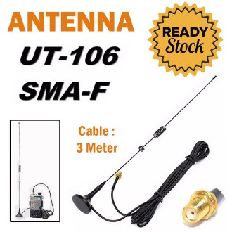 Walkie Talkie Antenna UT-106UV SMA-F for Baofeng Signal Stronger Antena Penguat Pencari Penerima Sin