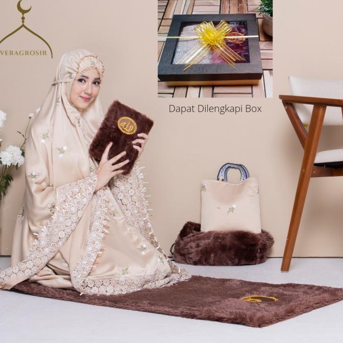 Full Set Mukena Dewasa Syafira Sajadah Travel Alquran Bulu