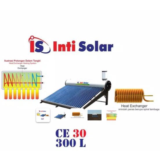 PEMANAS AIR TENAGA MATAHARI INDIRECT WATER HEATER INTI SOLAR 30 CE