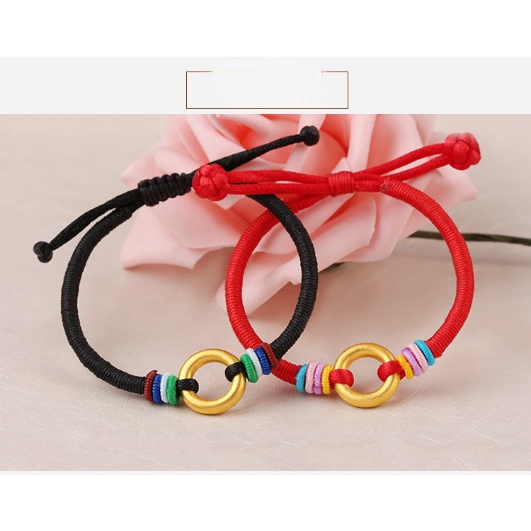 Manik-manik 3D Lapis Emas Emas Asli Kadar 375Bentuk Lingkaran Untuk Aksesoris Perhiasan Gelang Kalung