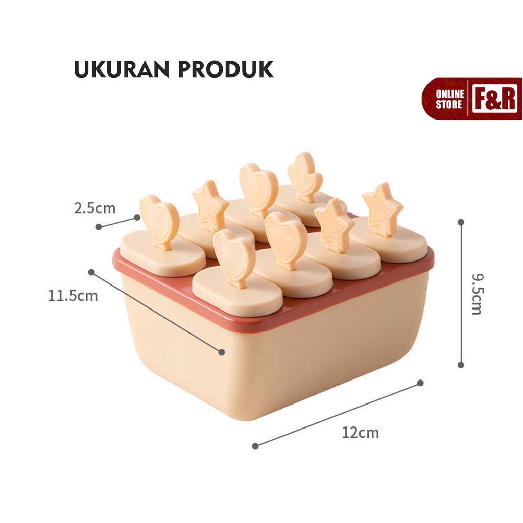 Tempat Cetakan Es Krim Cetakan Es Loly Cetakan Es Cream Cetakan Es Loli Cetakan Es Batu Murah Lucu Alat DIY K8 Kompartemen