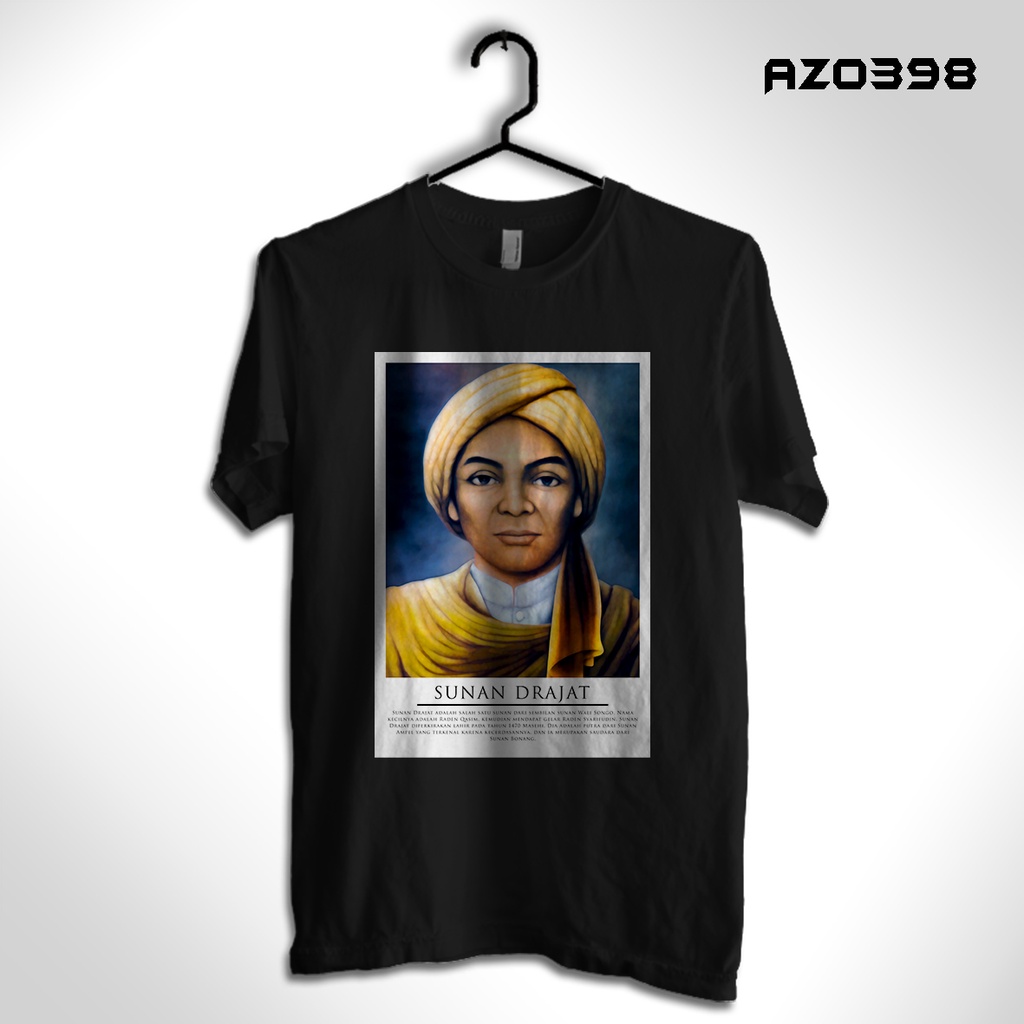 Kaos Baju Terbaru Edisi Walisongo - Sunan Drajat - Hitam XS - 6XL Kaos Keren
