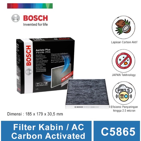 Bosch C5865 Carbon Filter Kabin Saringan/Filter AC mobil Agya, Ayla, Calya, Sigra, Avanza 2012, Xeni