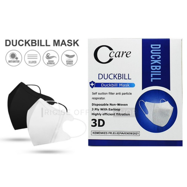 ORIGINAL DUCKBILL MASKER 3ply / Mask / KUALITAS TERBAIK / MASKER DUCKBILL EMBOST CCARE  ISI 50PC