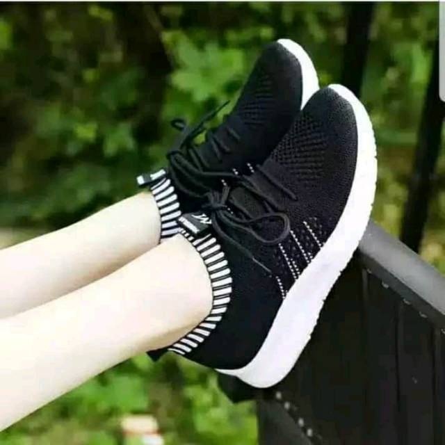 Sepatu Anak & Dewasa Slip On Print Tali M Eagle Hitam Trendi