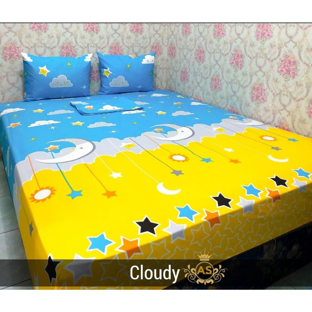 Sprei homemade Cloudy180x200, Seprai Homemade Karakter dan Bunga Termurah, sprei terlaris.