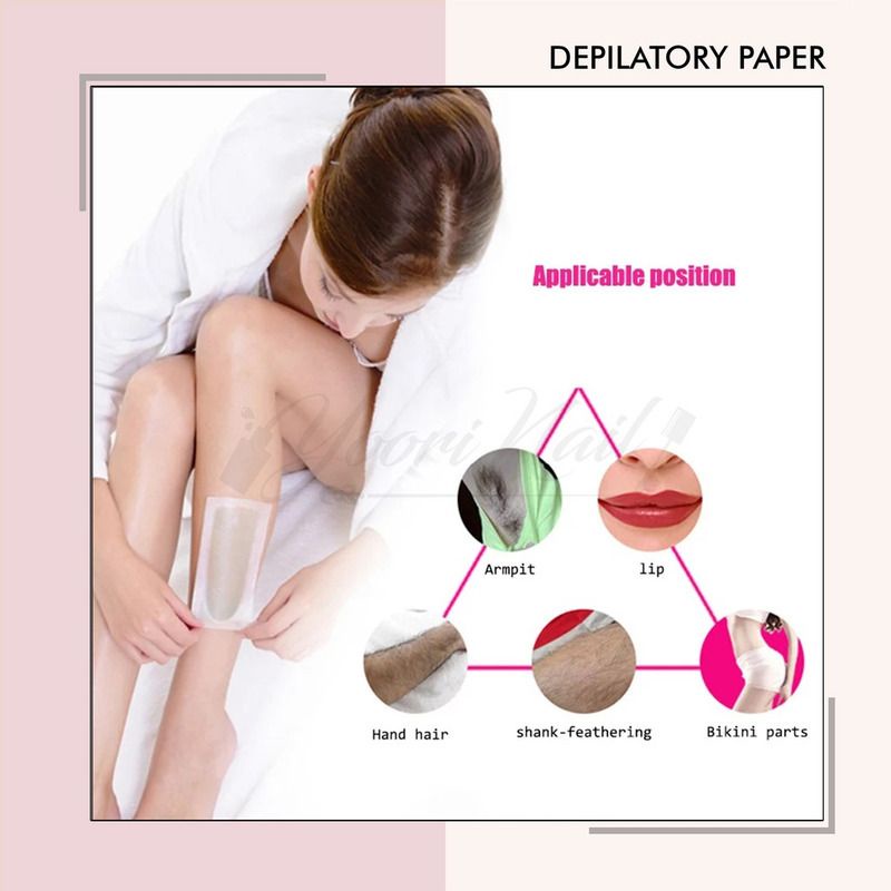 Depilatory Paper kertas waxing depilatory hair wax removal paper