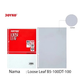 

Loose Leaf Isi Kertas File Binder Joyko B5 - 100 DT Dotted 100 Lembar