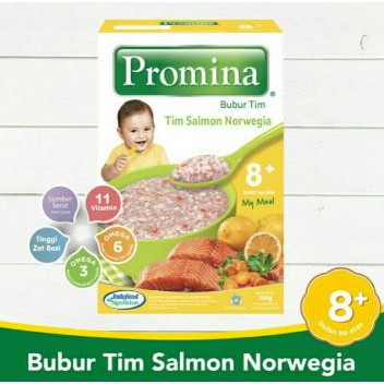 Promina Bubur Tim 8m+ 100 gr Ayam Kampung Kacang Polong / Daging Brokoli / Salmon / Ayam kmp Tomat