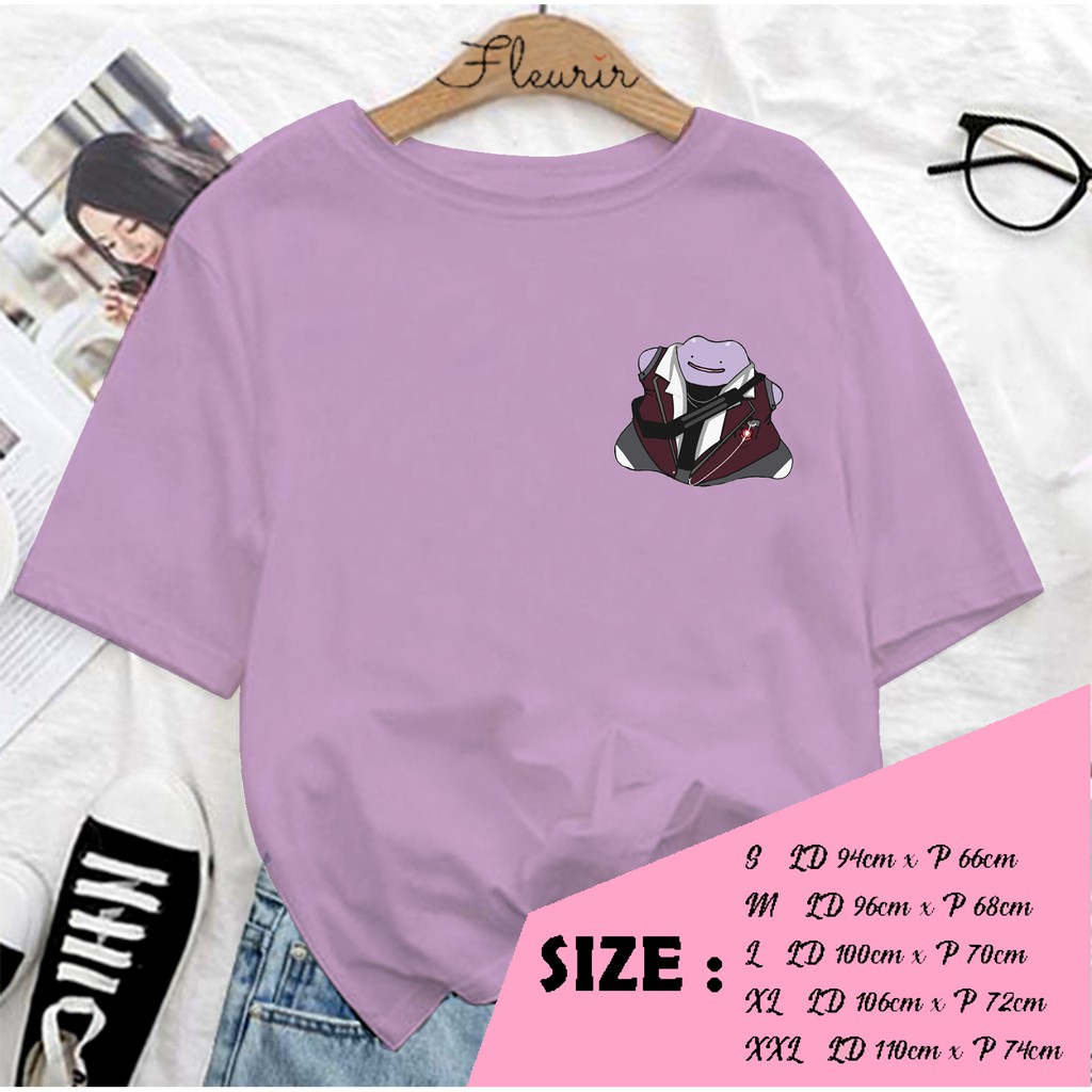 FLEURIR - KAOS DITTO SERAGAM WANITA DEWASA LENGAN PENDEK TEE UNISEX OVERSIZED JUMBO