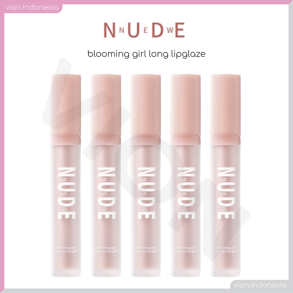 NUDE Long Blooming Girl Lip Glaze Lipstick Non Stick Waterproof Lipstik 5 Colors Original NU003