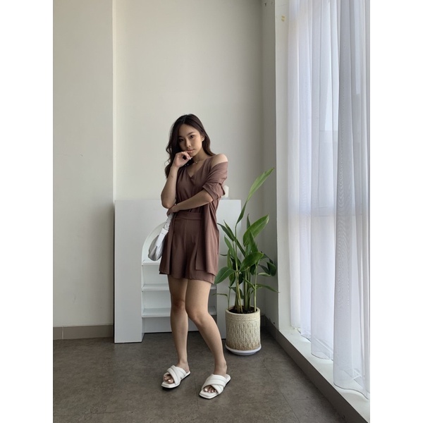 alexa knit set-COKLAT CHOCO